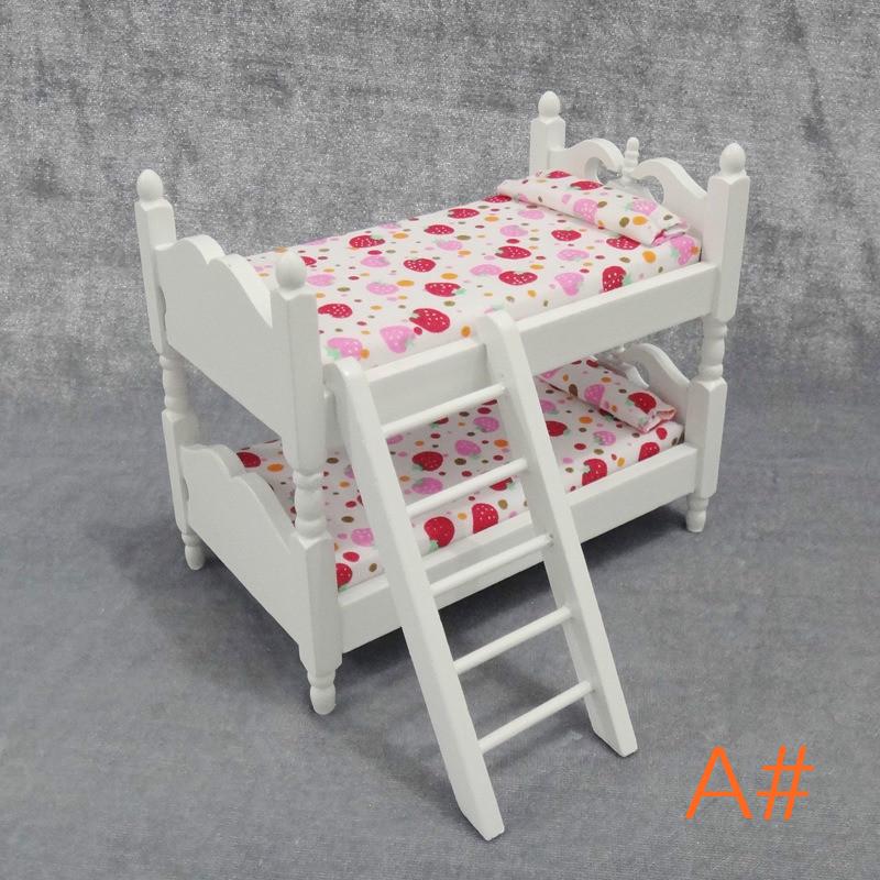 1:12Детские игрушки Мини Кукольный домик Мебель Кровать Миниатюрный Гостиная Дети Ролевые игры Игрушка Миниатюрный набор Миниатюрный A