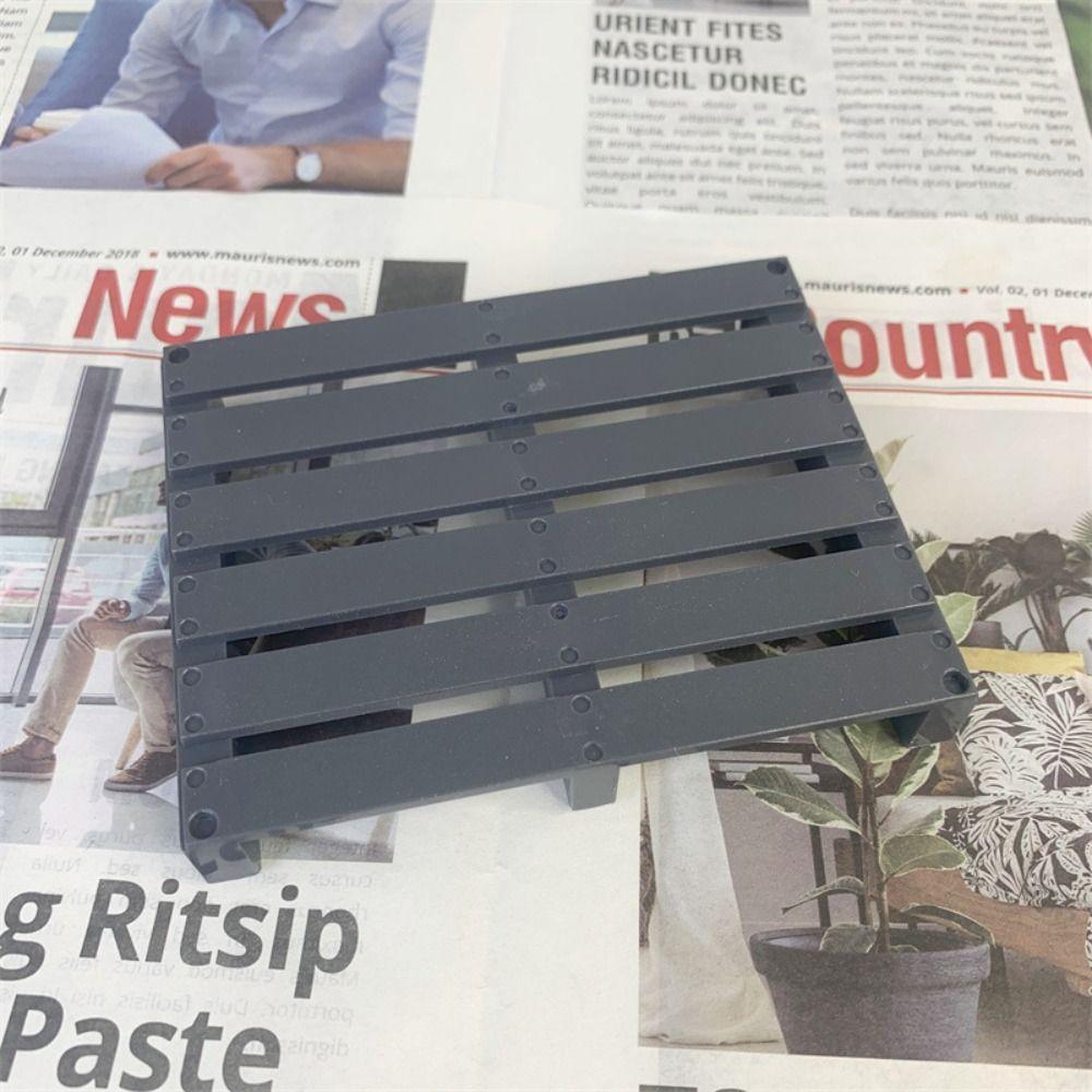 Миниатюрный имитационный поддон для вилочного погрузчика 1:12 кукольных домиков Кукольный домик Миниатюрный поддон Кукольный домик Миниатюрный серый